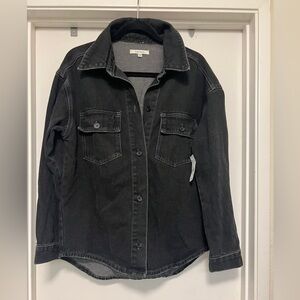 NWT Pacsun black denim oversized shirt/jacket - size XS/S